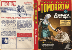 Take Back Tomorrow Book cover design