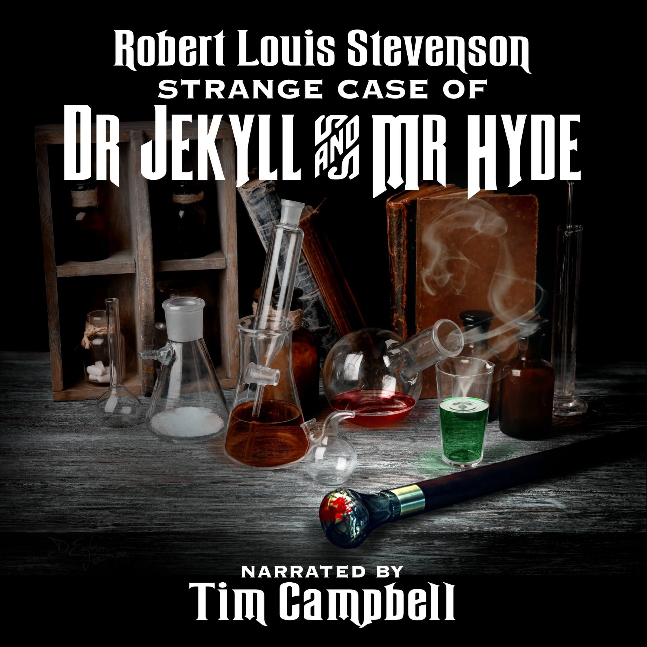 Strange Case of Dr Jekyll and Mr Hyde audio cover design by Corvid Design