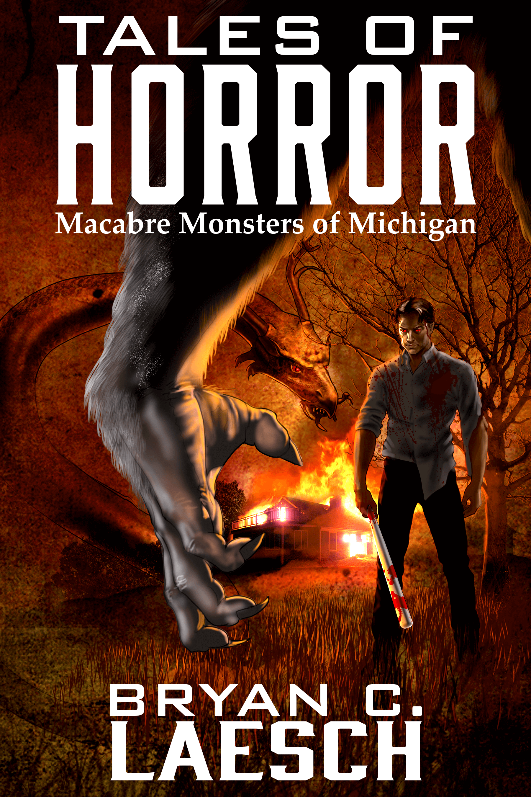 Tales of Horror by Bryan Laesch cover design by Corvid Design