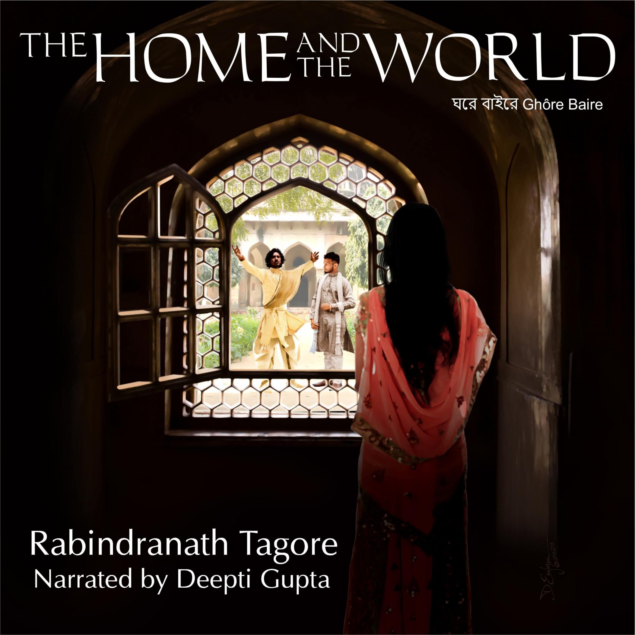 The Home and the World audio cover design by Corvid Design