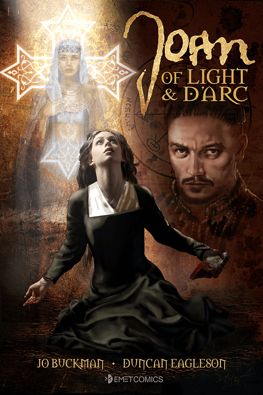 Joan of Light and dark cover design by Corvid Design